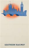 VARIOUS DESIGNERS. SOUTHERN RAILWAY. Group of 4 posters. Circa 1939. Sizes vary.